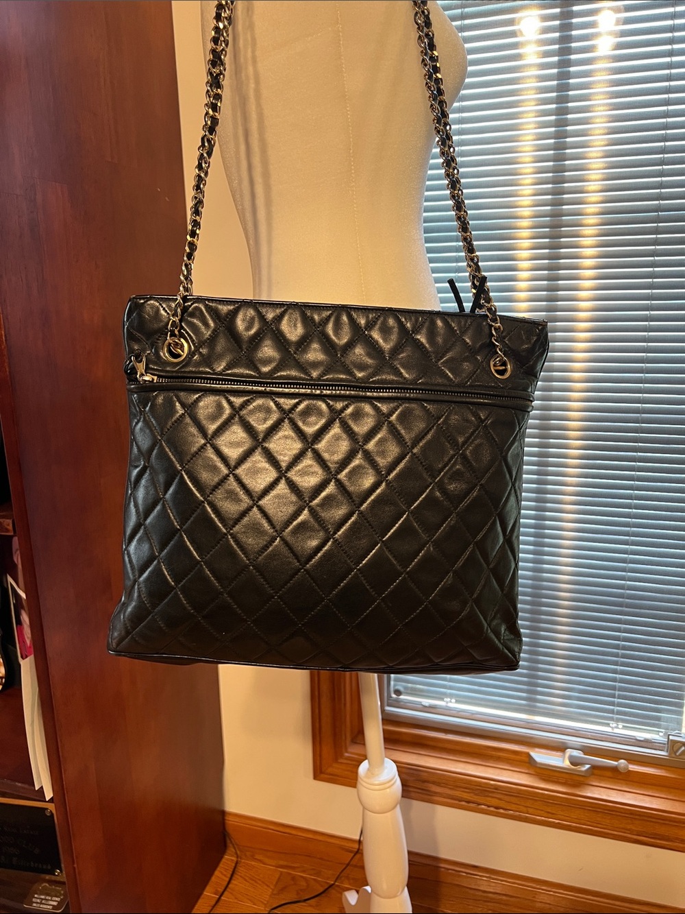 VINTAGE CHANEL black tote
